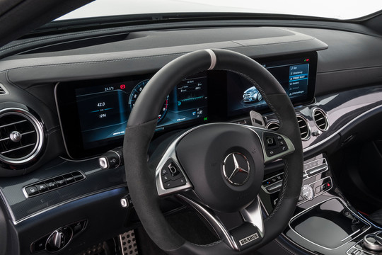 Leather upper section of dashboard