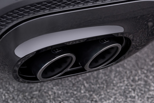 chrome Exhaust tips black